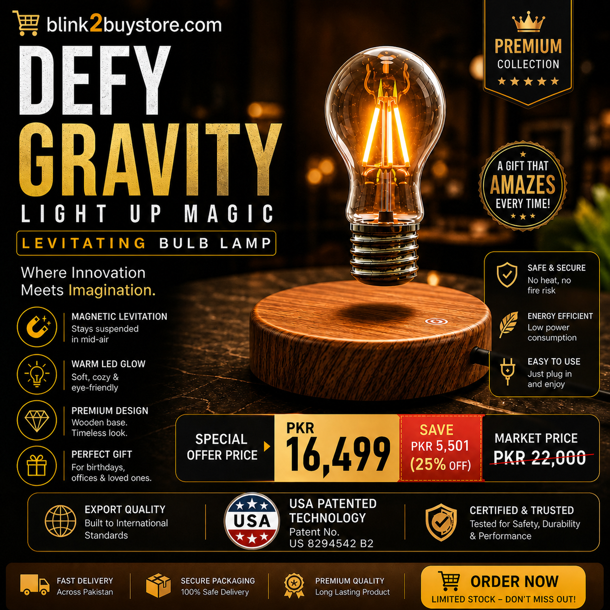 Magnetic Floating Desk Lamp