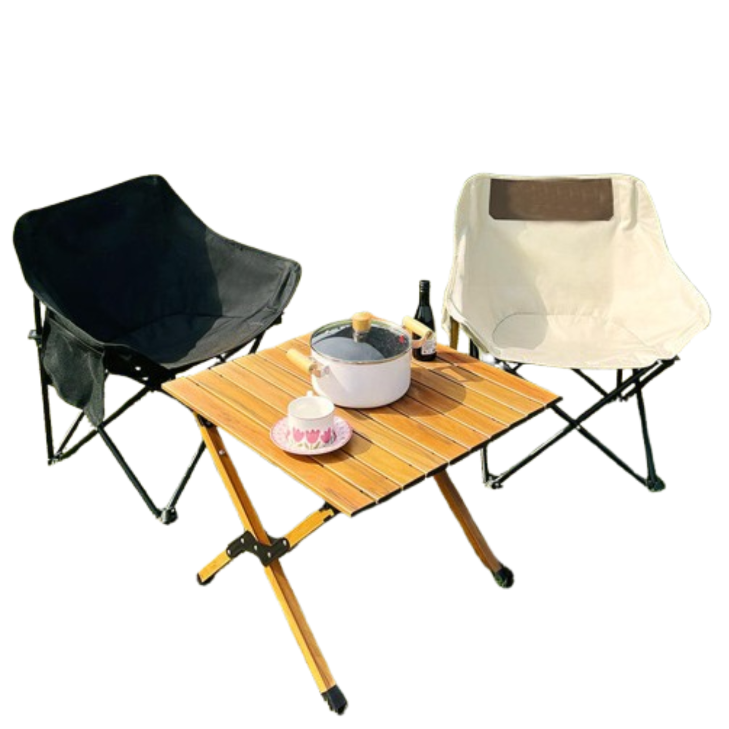 Portable Folding Chair with Table – Lightweight Outdoor Camping Seat