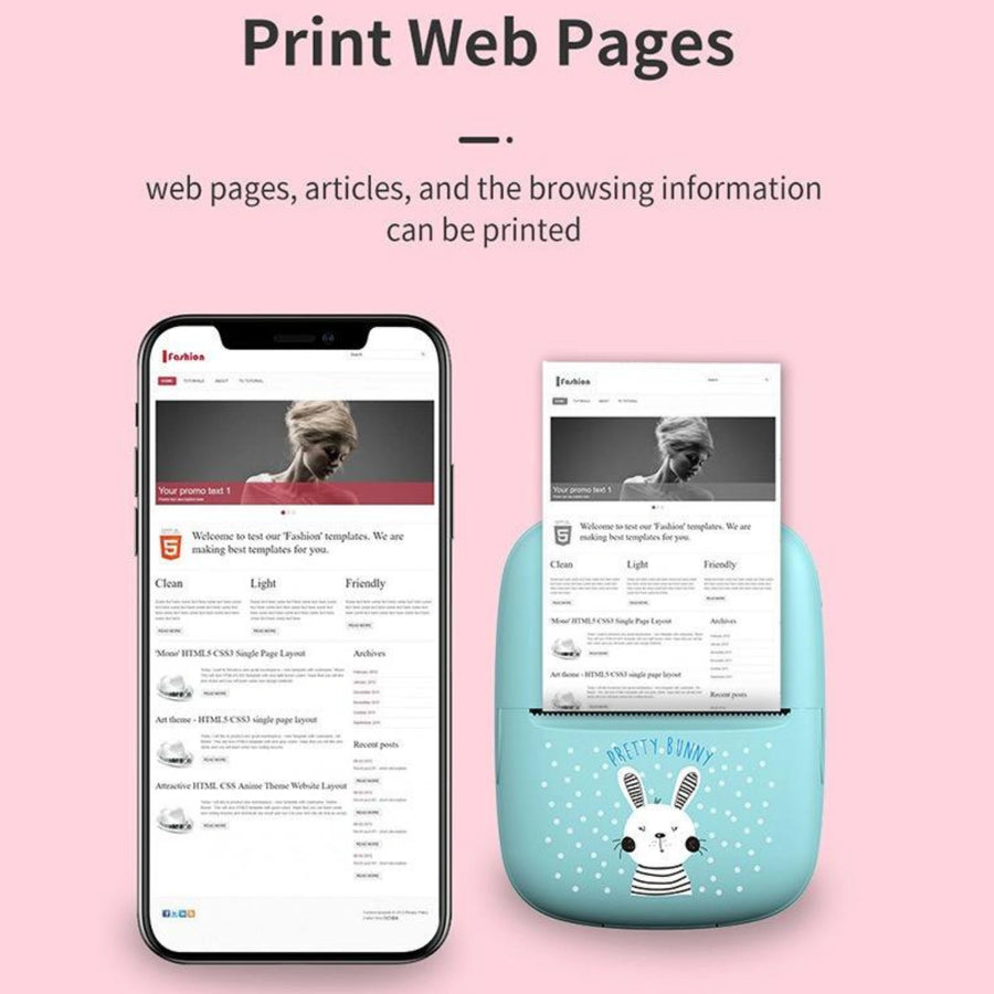 Portable Mini Thermal Printer D7